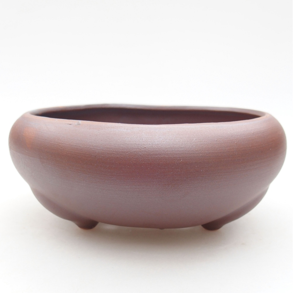 Bol à bonsaï en céramique 14 x 14 x 6,5 cm, couleur métal