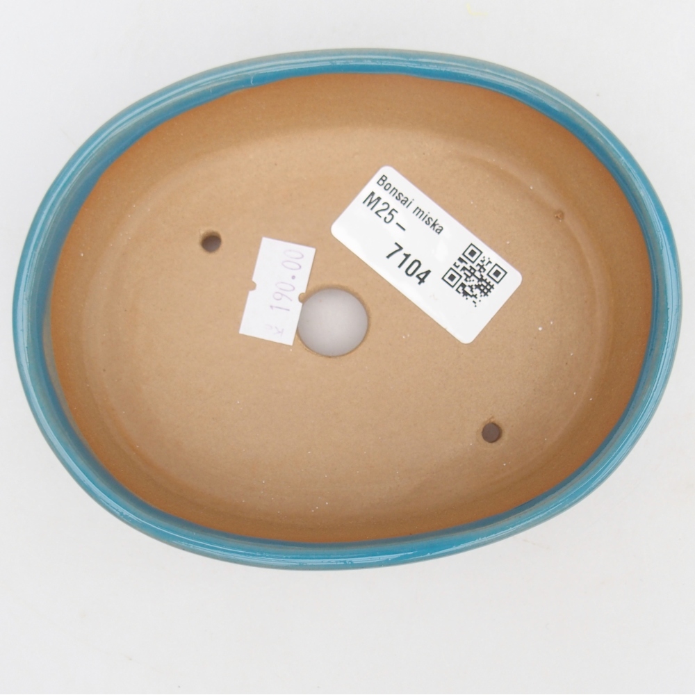 Bol à bonsaï en céramique 12,5 x 10 x 3,5 cm, couleur bleu