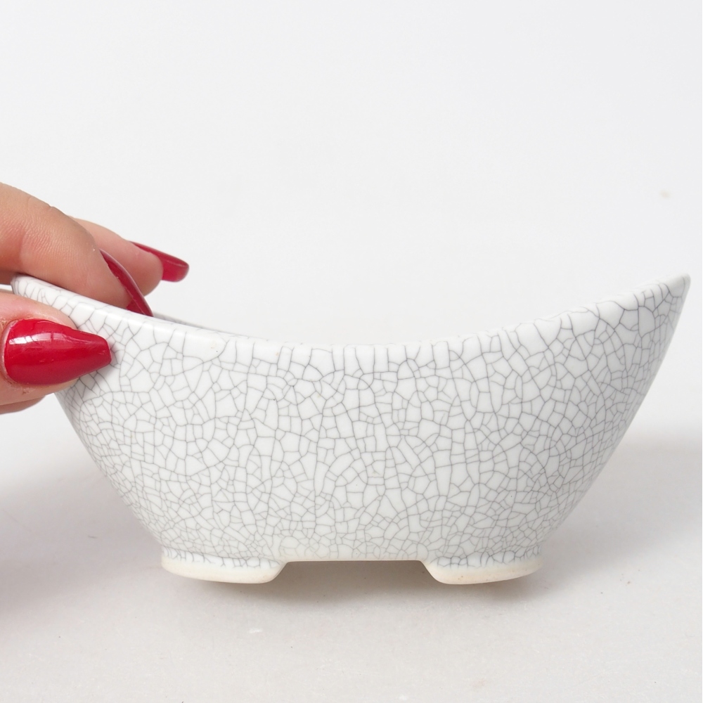 Bol à bonsaï en céramique 12,5 x 6,5 x 5,5 cm, couleur raku