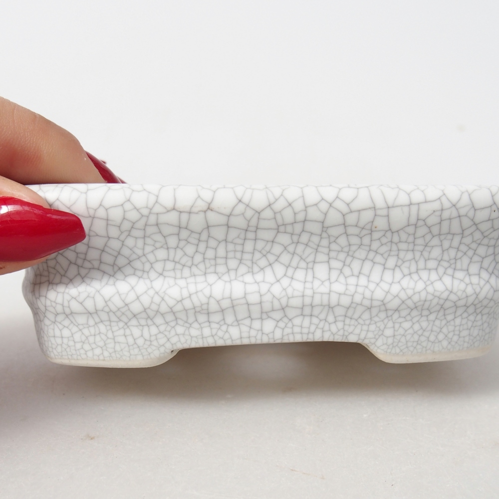 Bol à bonsaï en céramique 11 x 11 x 7 cm, couleur raku