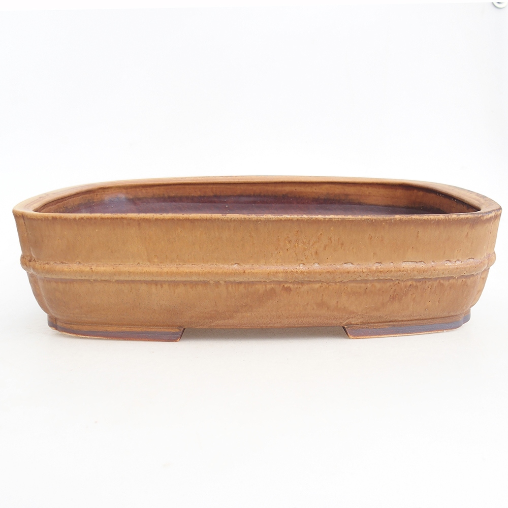 Bol à bonsaï en céramique 29,5 x 24 x 7 cm, rose