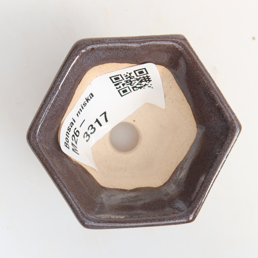 Pot à bonsaï en céramique, 5,5 x 5 x 3 cm, couleur grise