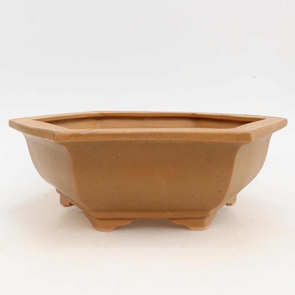 Pot à bonsaï en céramique 28 x 24,5 x 9 cm, couleur marron