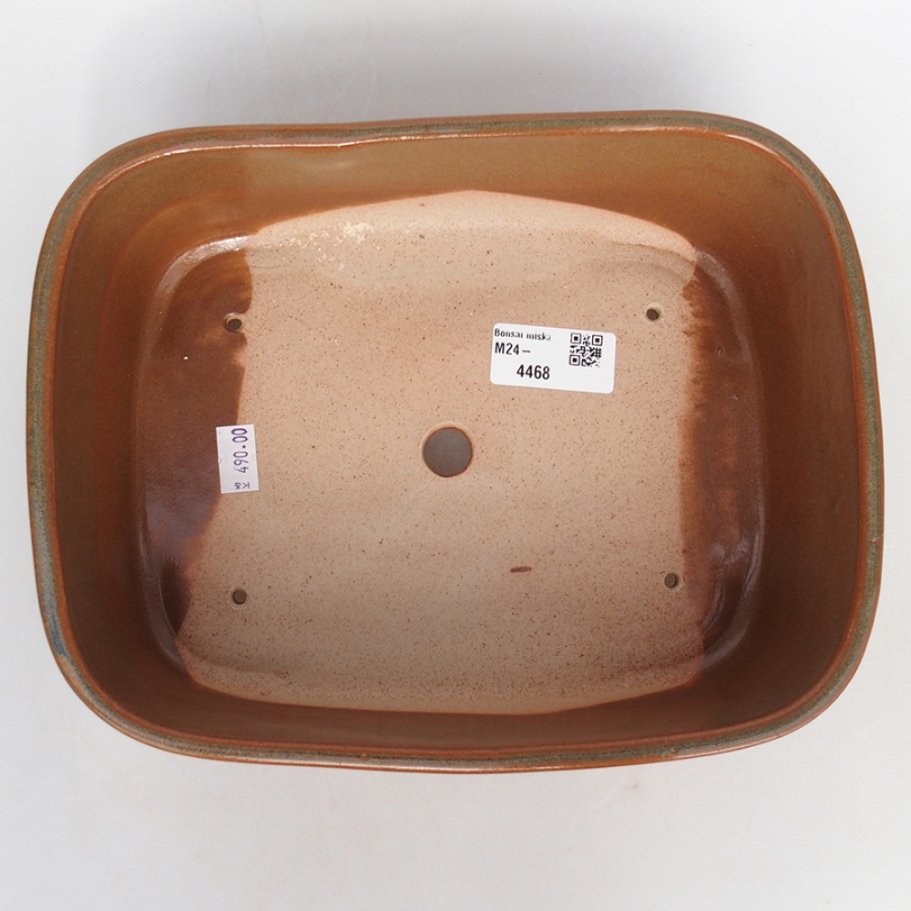 Bol à bonsaï en céramique 23,5 x 18 x 7,5 cm, brun