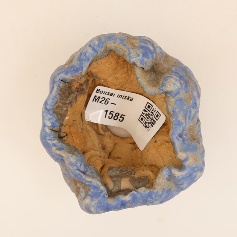 Coquille en céramique  5 x 4 x 5 cm, couleur bleue