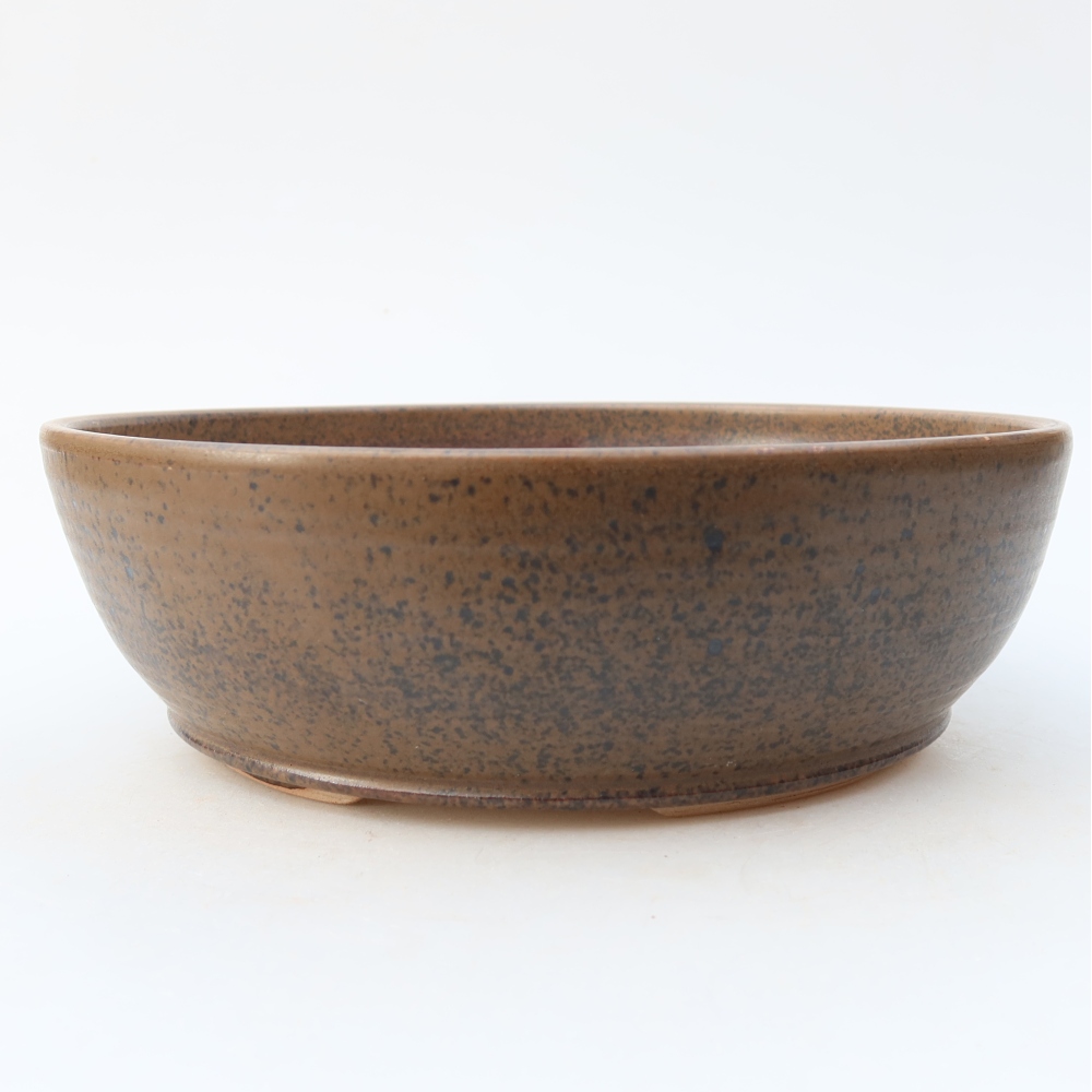 Bol à bonsaï en céramique 21 x 21 x 6,5 cm, brun