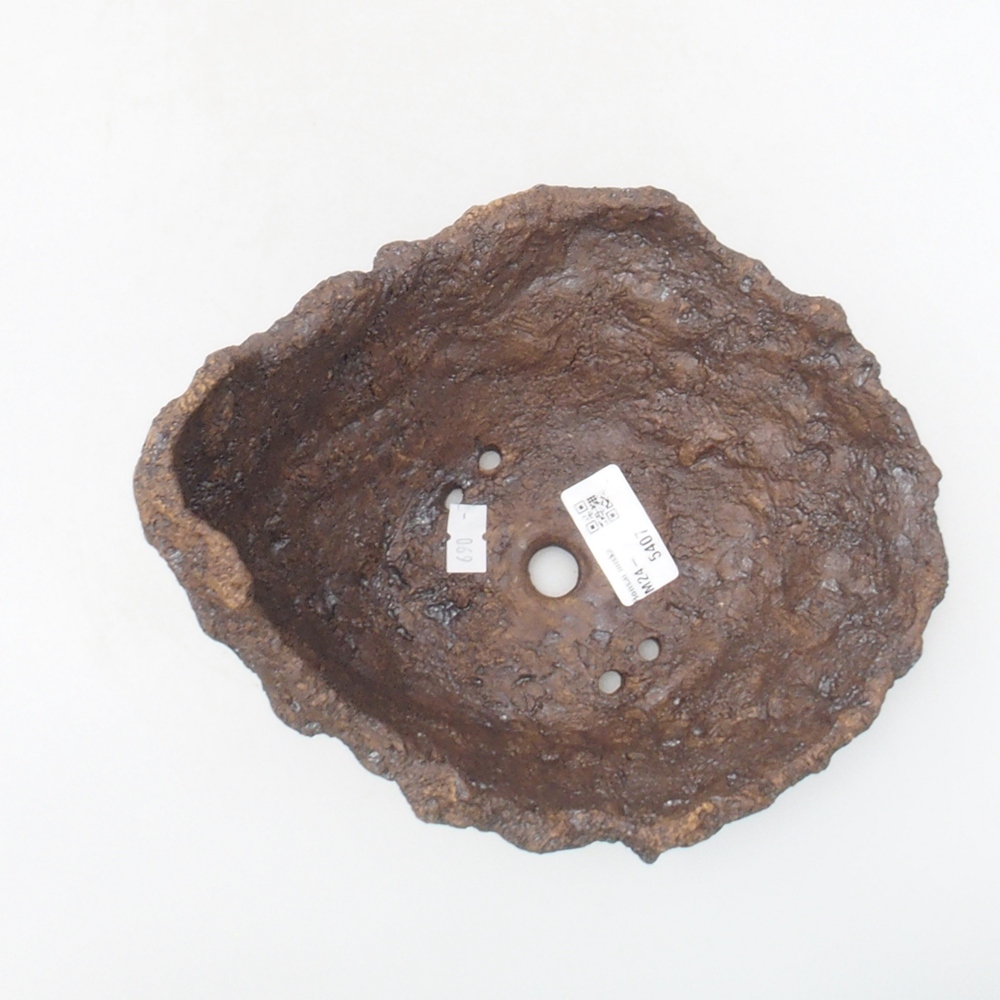 Coquille en céramique 18 x 17 x 17,5 cm , couleur marron