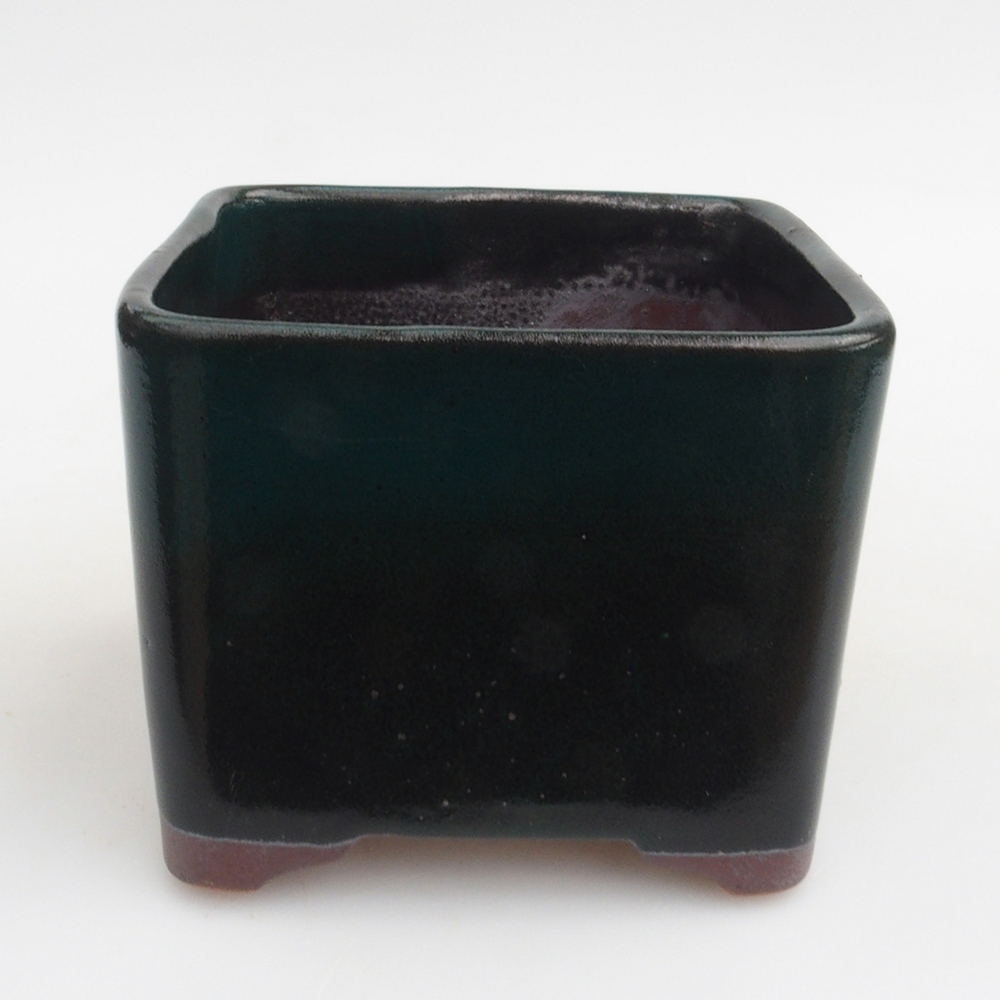 Bol à bonsaï en céramique 10 x 10 x 8 cm, vert