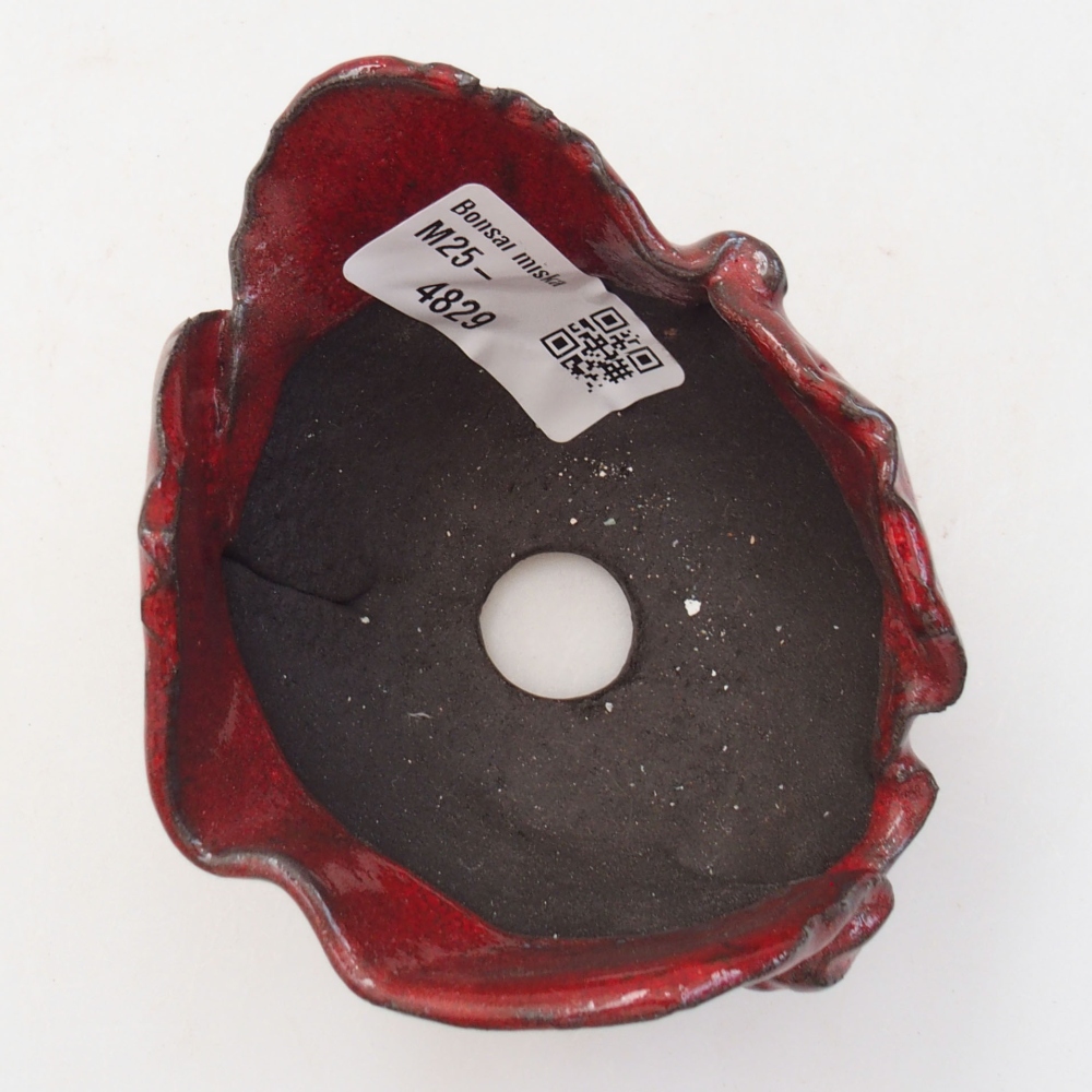 Coquille en céramique 8 x 7 x 5,5 cm , couleur rouge