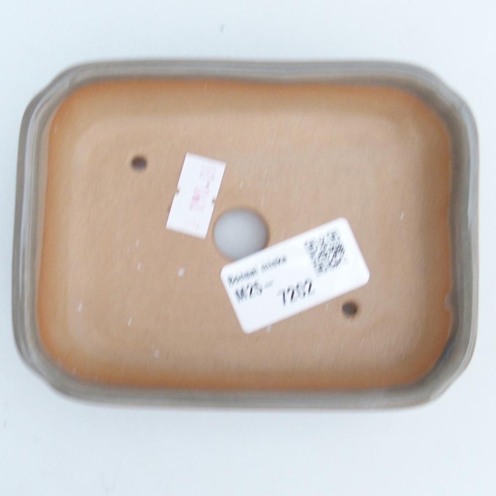 Bol à bonsaï en céramique 12 x 9 x 3 cm, gris