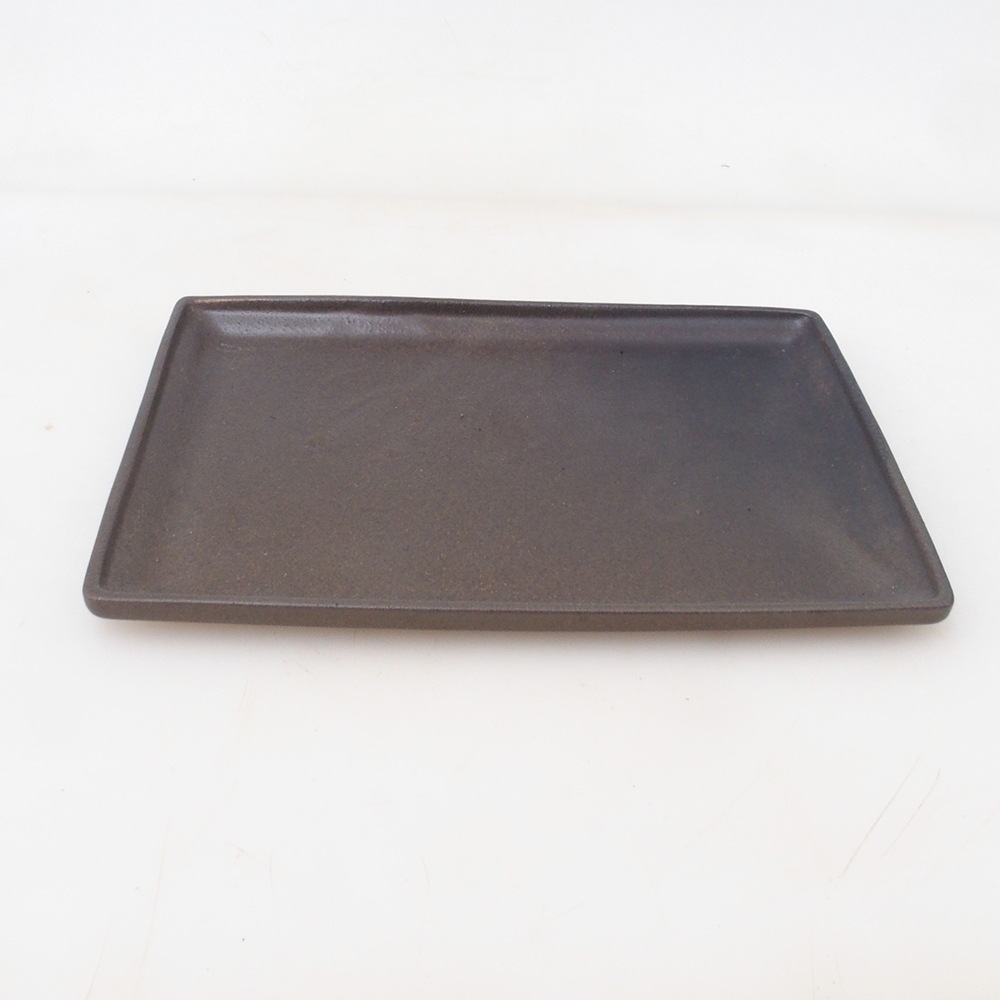 Soucoupe Bonsaï rectangle 22,5 x 17 x 1,5 cm - marron