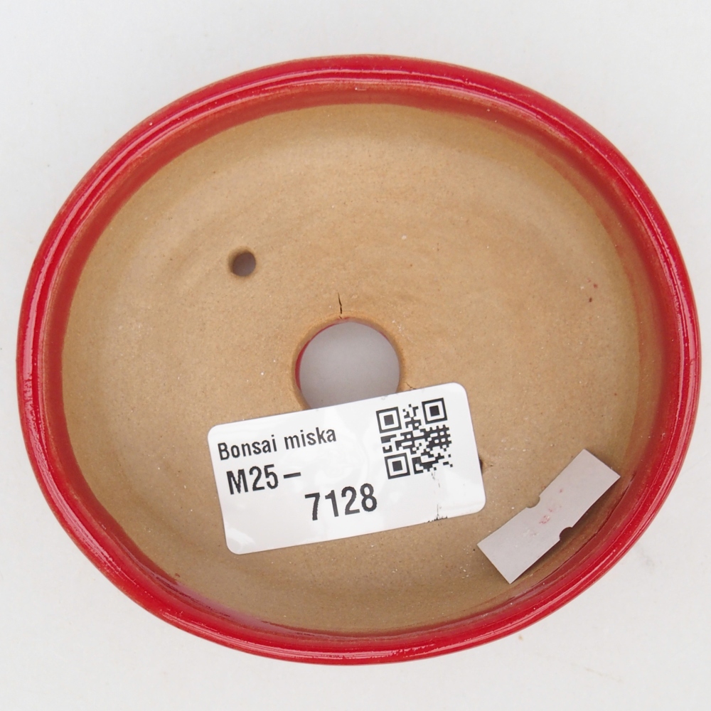 Bol à bonsaï en céramique 9,5 x 8 x 3 cm, couleur rouge