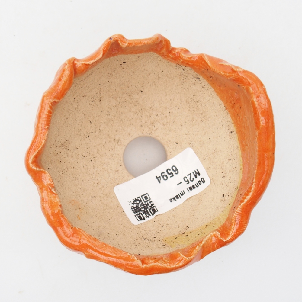 Coquille en céramique 8,5 x 8,5 x 6,5 cm , couleur orange