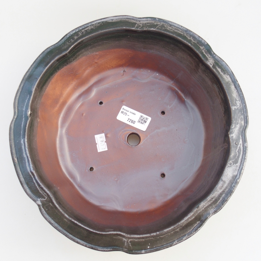 Bol à bonsaï en céramique 27 x 27 x 8 cm, noir