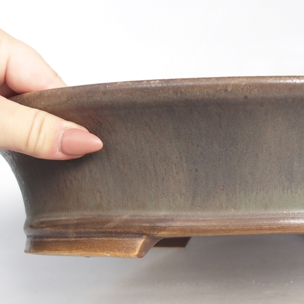 Bol à bonsaï en céramique 32 x 29 x 7 cm, vert