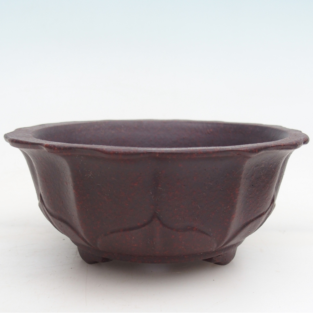 Bol à bonsaï en céramique 15 x 15 x 6,5 cm, brun