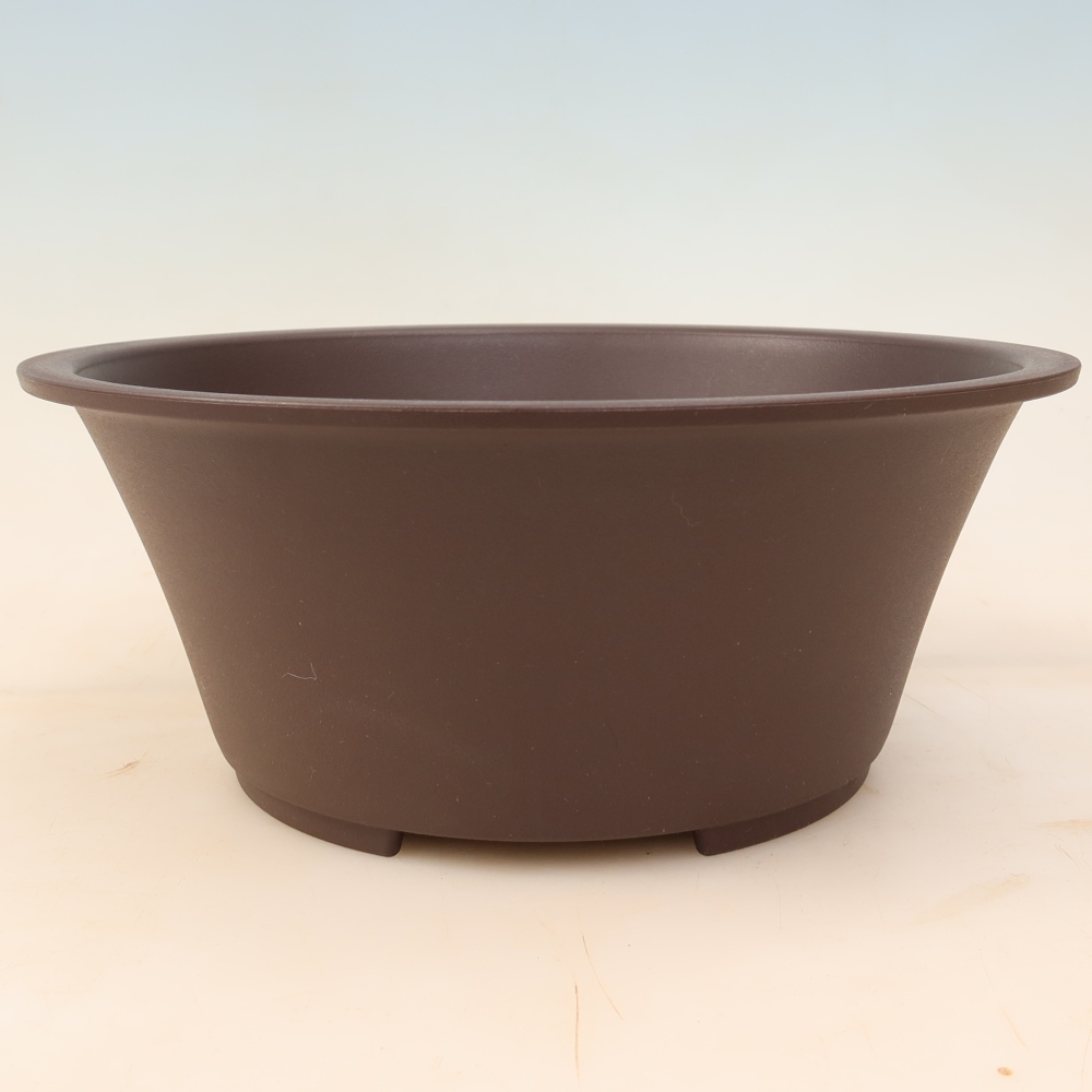Pot à bonsaï en plastique MP-25 marron - 26,5 x 26,5 x 11 cm