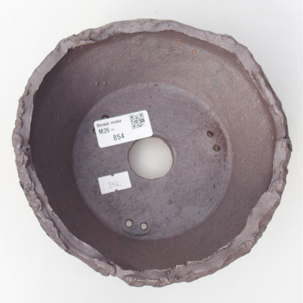 Bol à bonsaï en céramique 17 x 17 x 7,5 cm, couleur métal