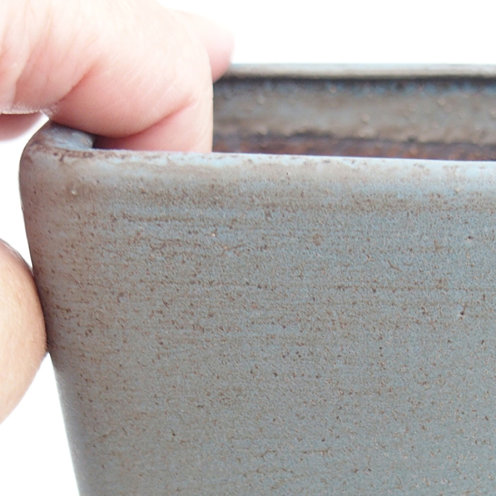 Bol à bonsaï en céramique 10 x 10 x 12 cm, couleur bleu