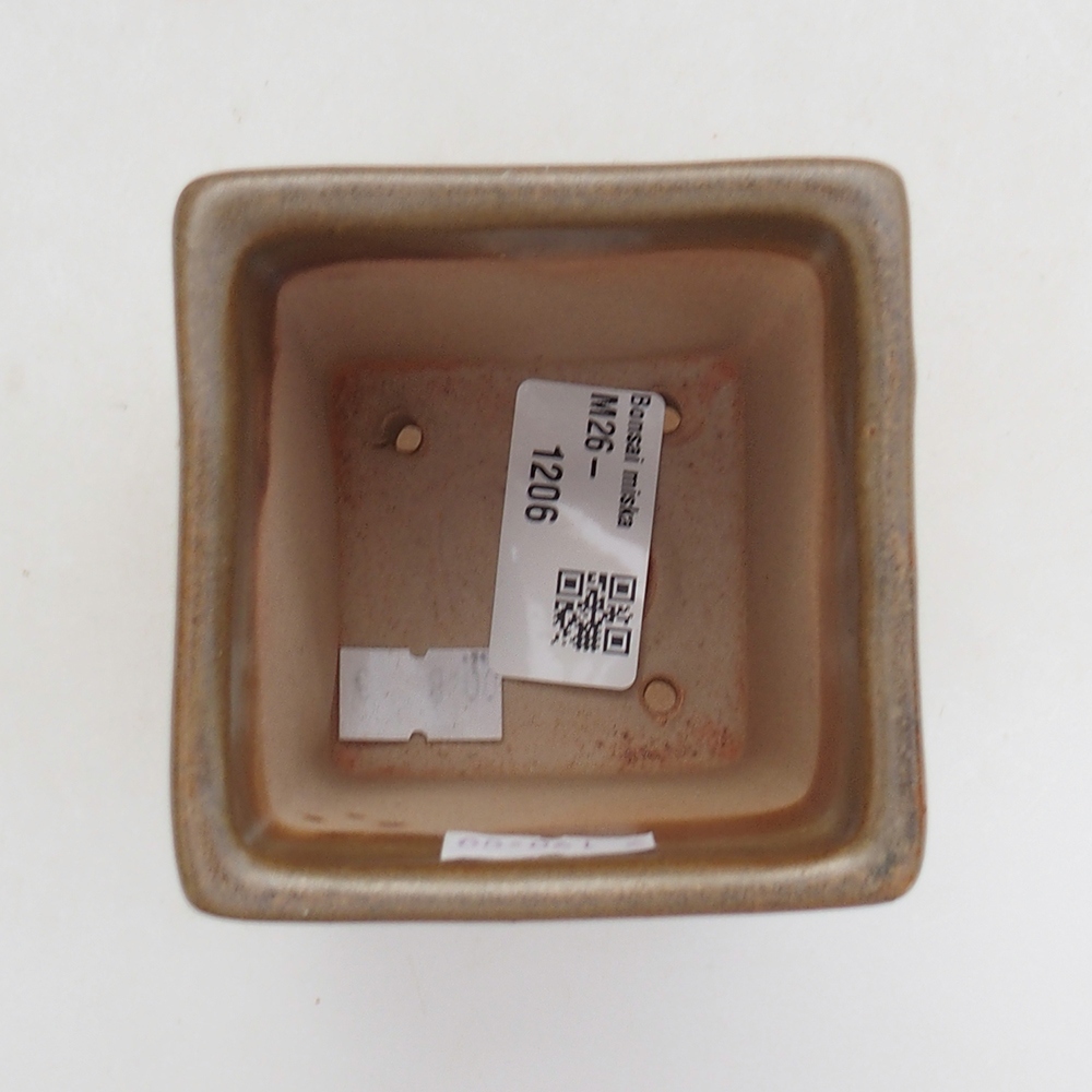 Bol à bonsaï en céramique 7 x 7 x 9,5 cm, brun