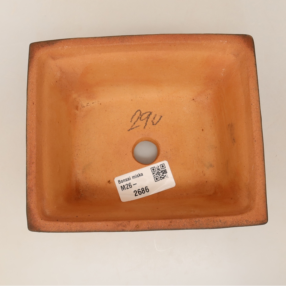 Bol en céramique  14,5 x 12,5 x 7 cm, couleur brique