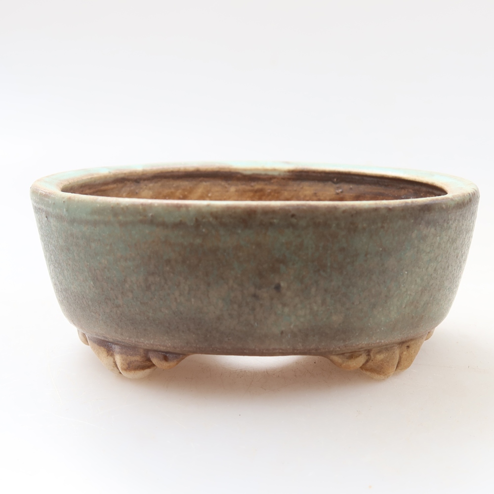 Bol à bonsaï en céramique 9,5 x 8 x 4 cm, vert