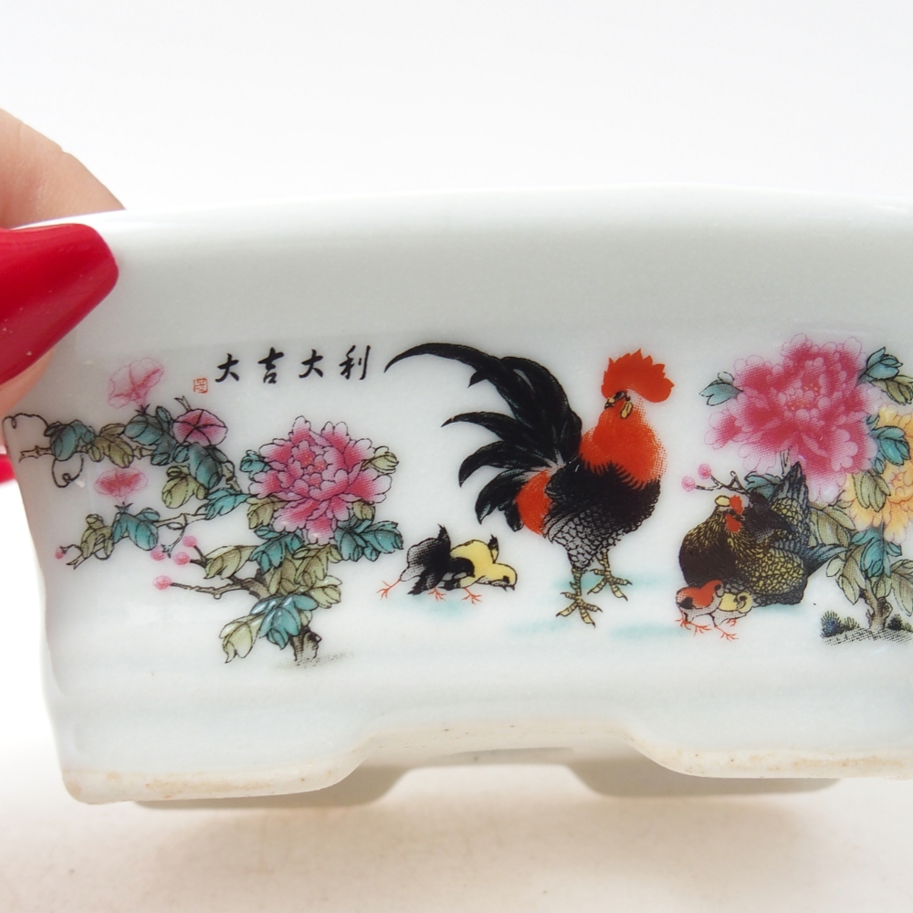 Mini bol bonsaï 10 x 7,5 x 4 cm, couleur blanc