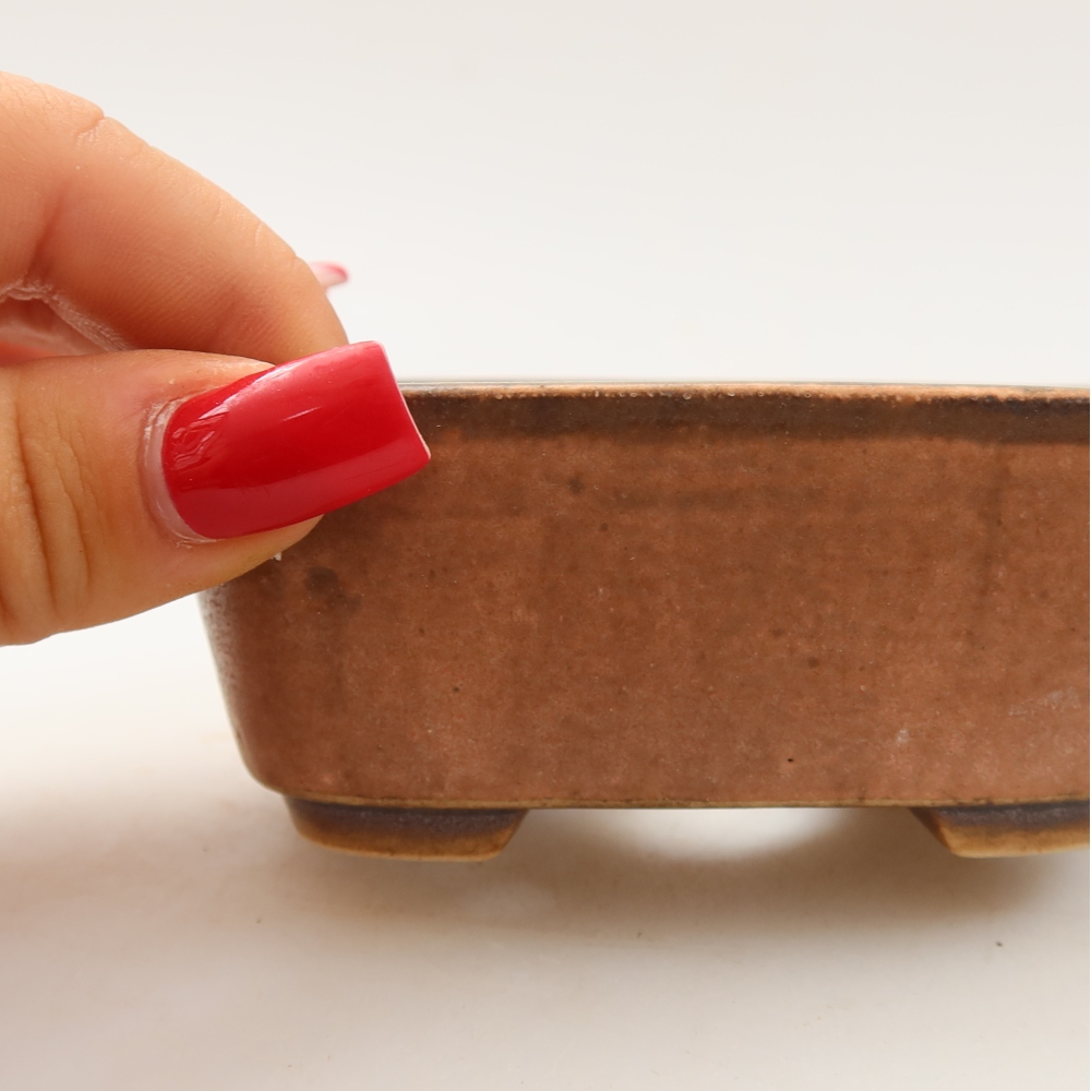 Bol à bonsaï en céramique 10 x 8,5 x 4 cm, rose