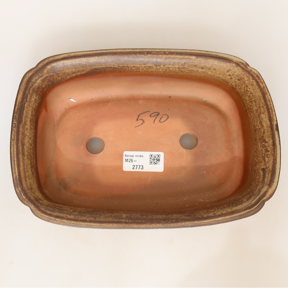 Bol en céramique  24 x 17 x 6 cm, couleur marron