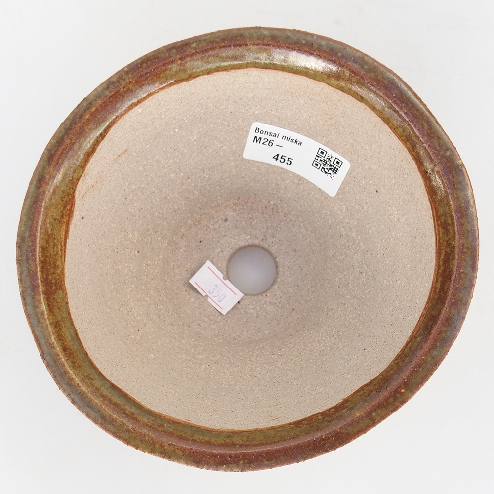 Bol à bonsaï en céramique 15 x 15 x 9 cm, brun