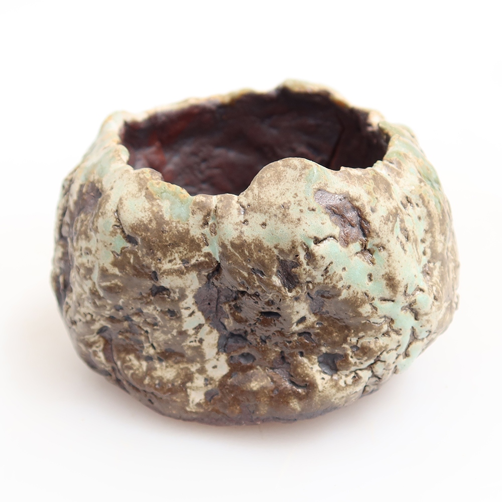 Coquille en céramique  6 x 5 x 5 cm, couleur verte