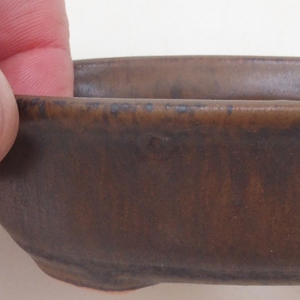 Bol à bonsaï H04 - 10,5 x 7,5 x 3 cm - brun