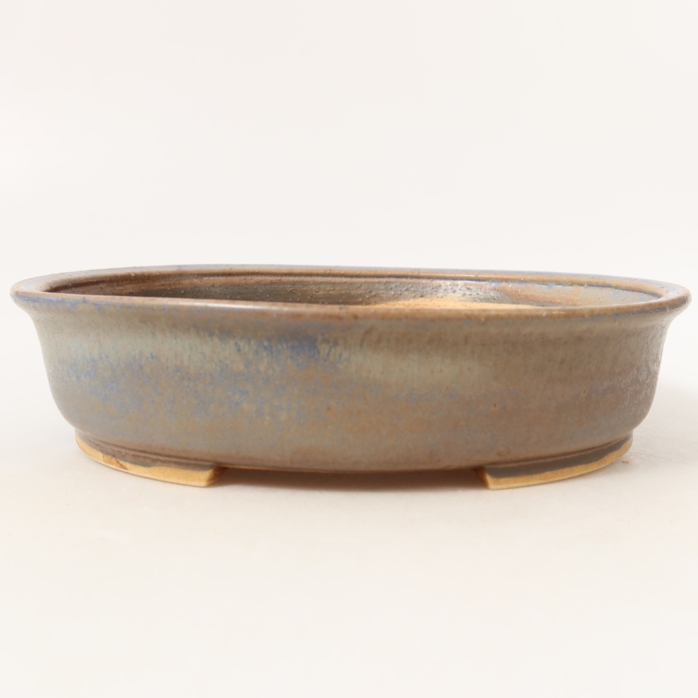 Bol à bonsaï en céramique 21 x 19 x 5 cm, couleur bleu