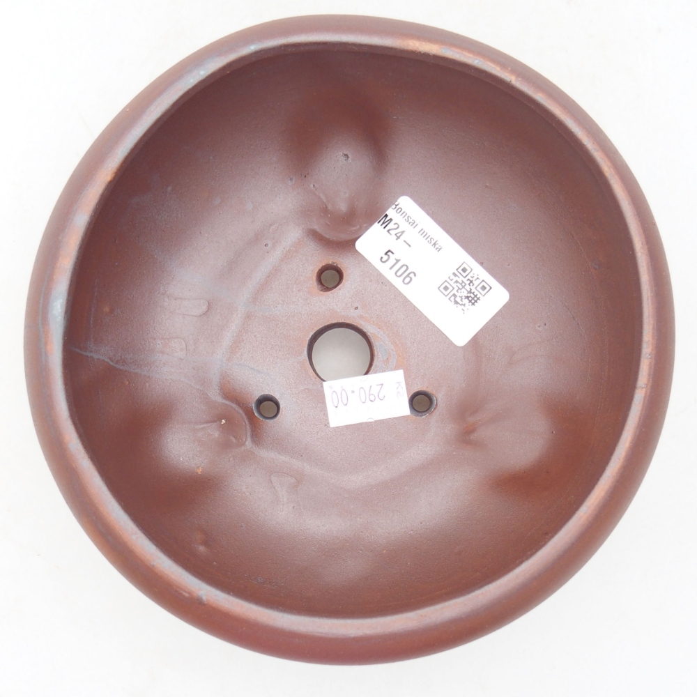 Bol à bonsaï en céramique 14 x 14 x 6,5 cm, couleur métal