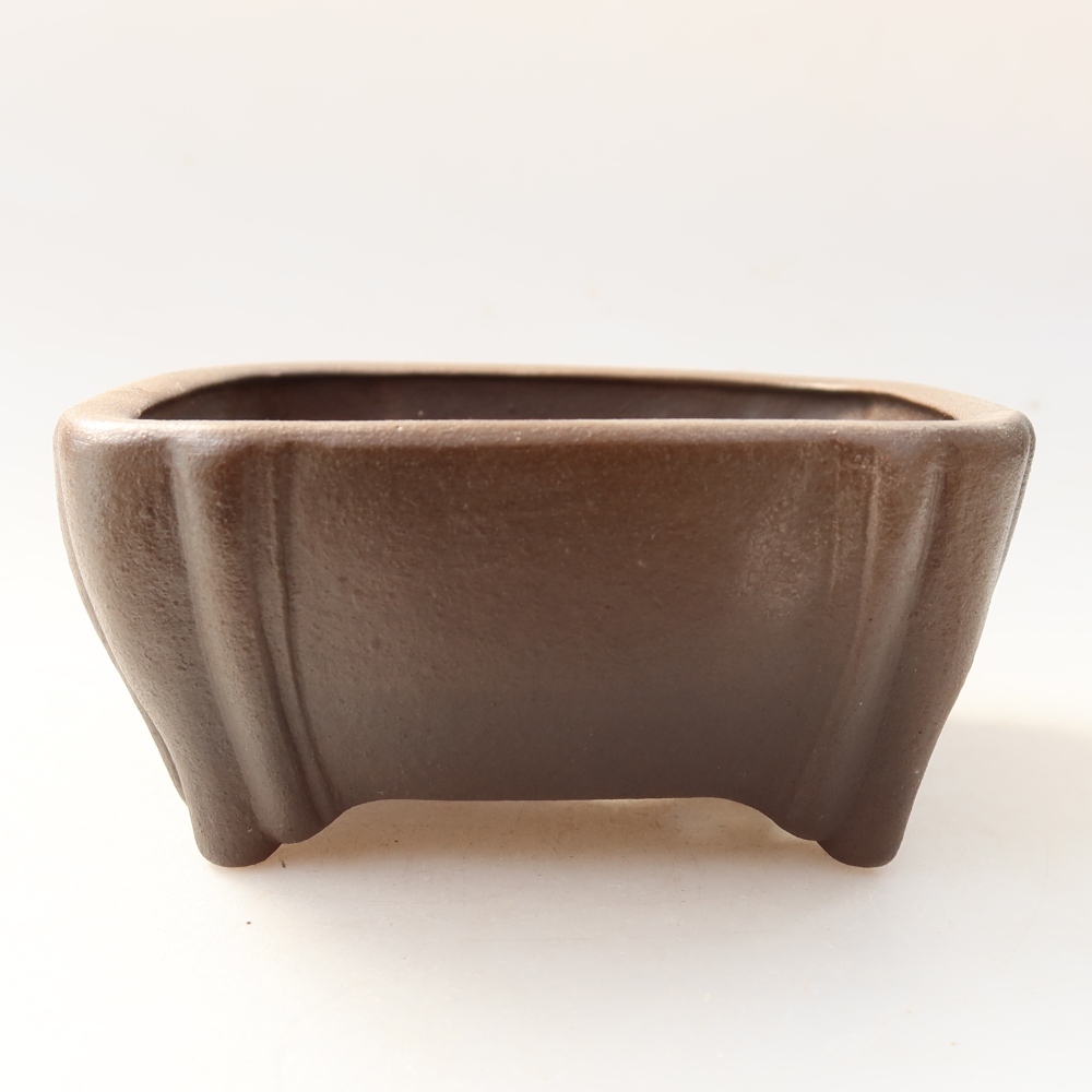 Bol à bonsaï en céramique 10 x 10 x 5 cm, brun