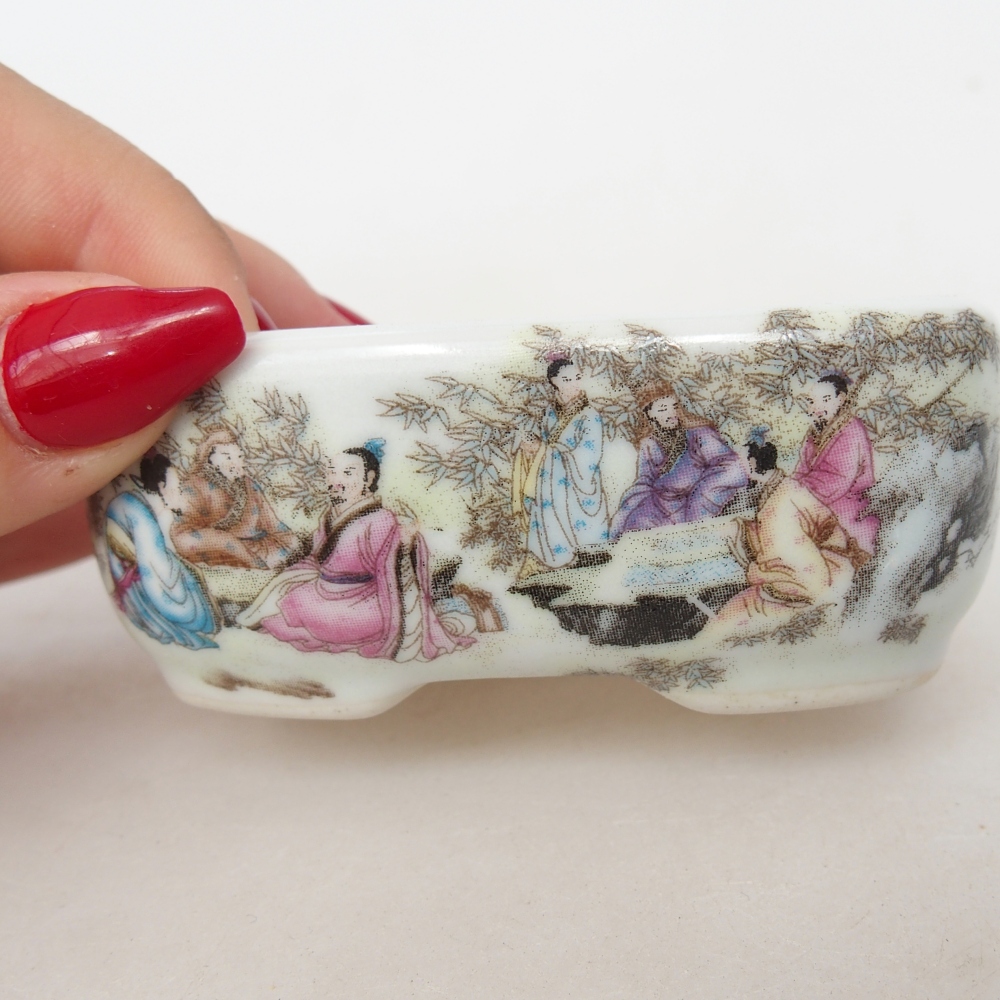 Mini bol bonsaï 8 x 6 x 3 cm, blanc