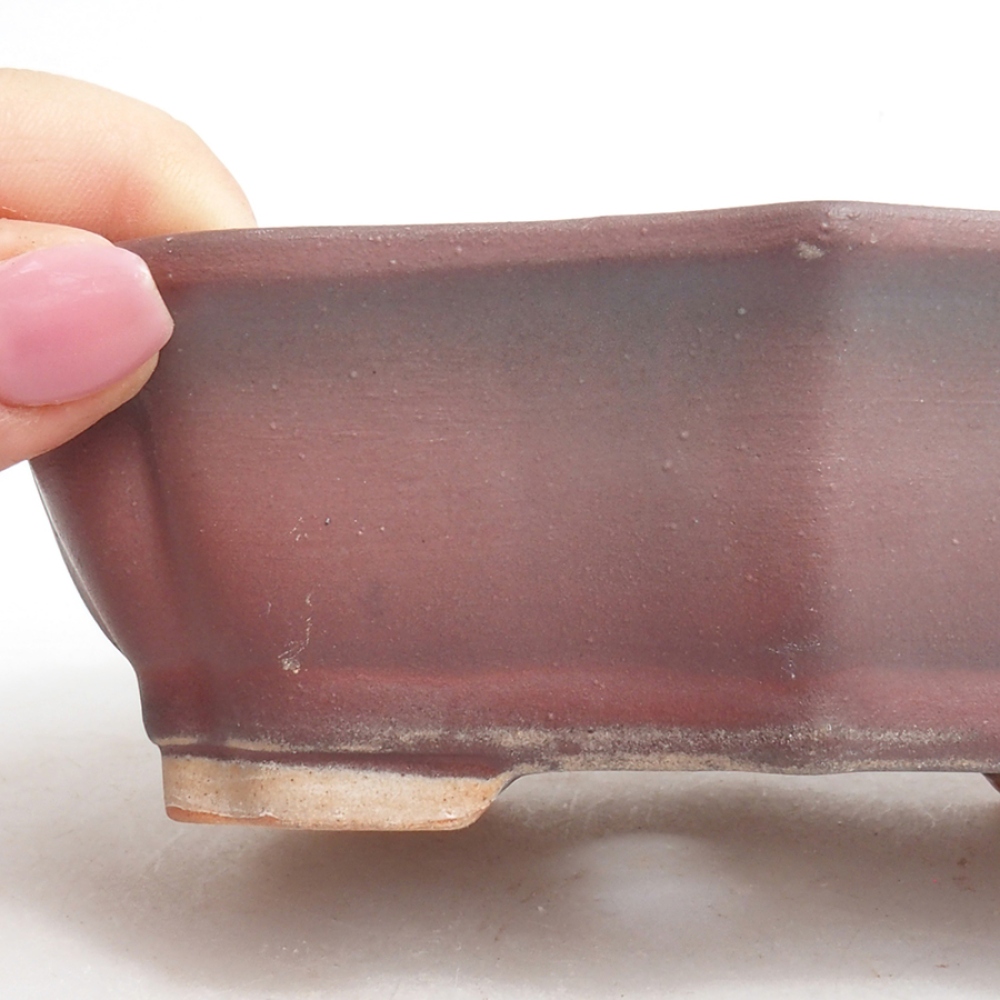 Bol à bonsaï en céramique 15,5 x 11,5 x 4,5 cm, rose