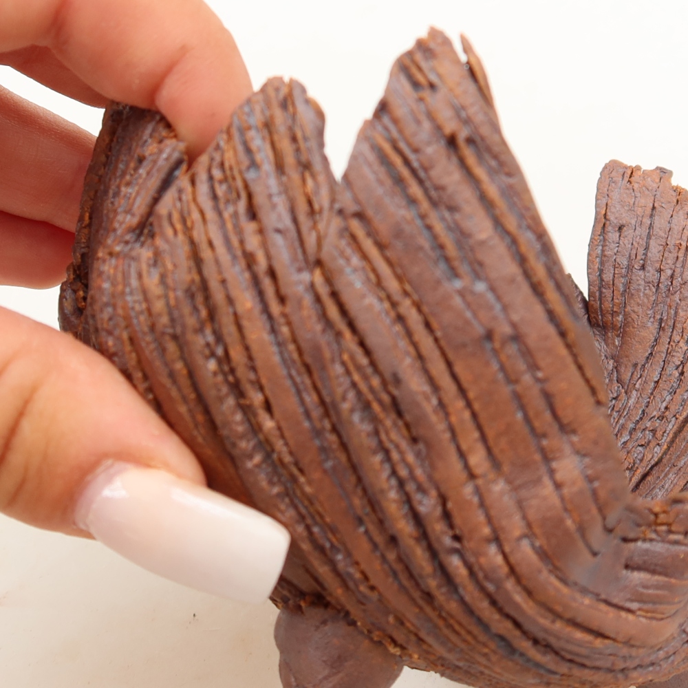 Coquille en céramique  10,5 x 8,5 x 7,5 cm, couleur marron