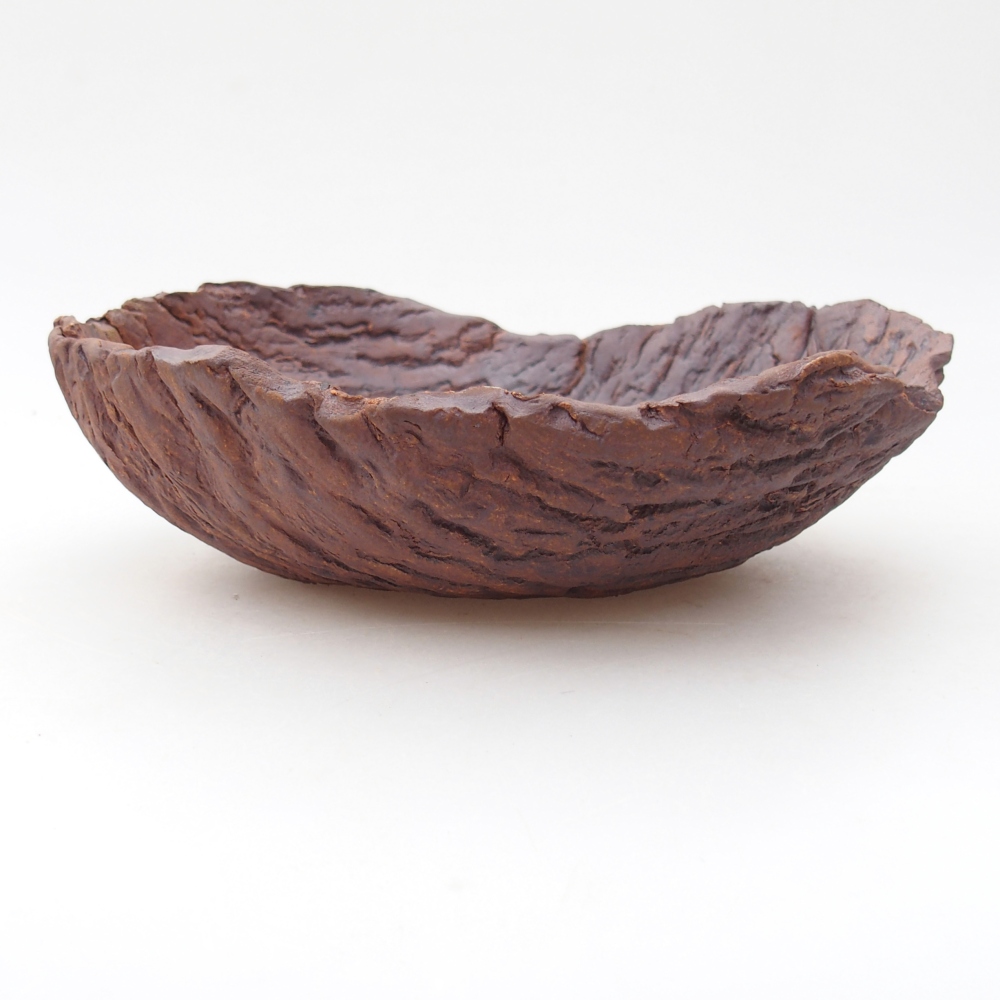 Coquille en céramique 19,5 x 18 x 6,5 cm , couleur marron
