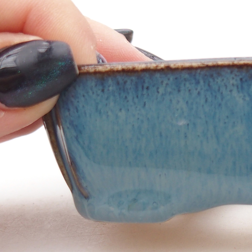 Mini bol bonsaï 9 x 7 x 3 cm, bleu