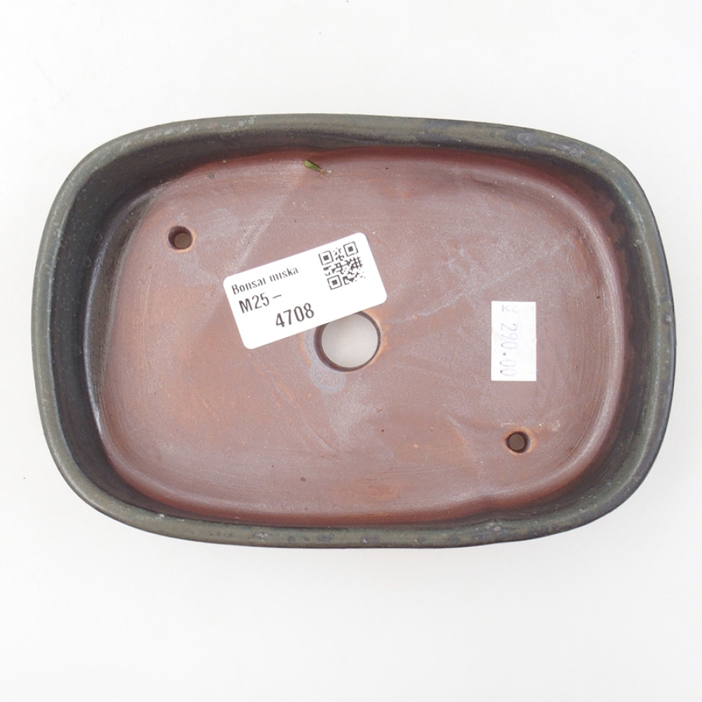 Bol à bonsaï en céramique 16 x 11 x 3,5 cm, gris