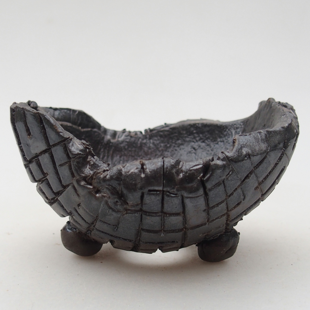 Coquille en céramique 9 x 8 x 5 cm , couleur noire