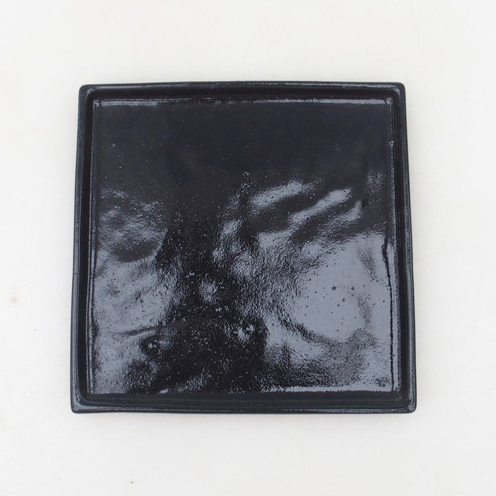 Coupe bonsaï carrée L - 14 x 14 x 1 cm - noir