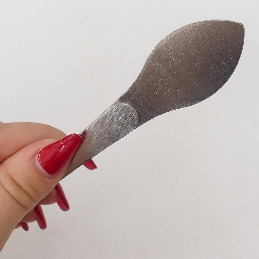 Spatule et pince courbée 22 cm - acier inoxydable