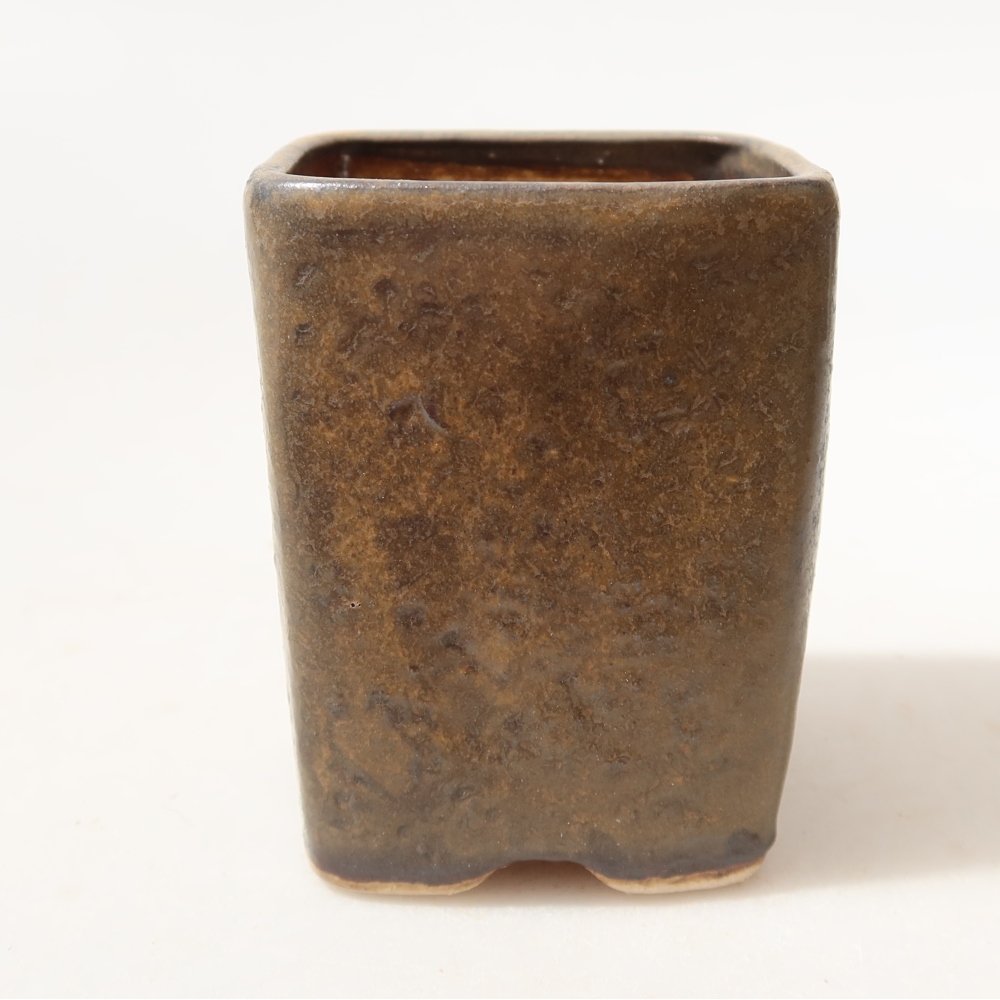 Bol à bonsaï en céramique 5 x 5 x 6,5 cm, brun