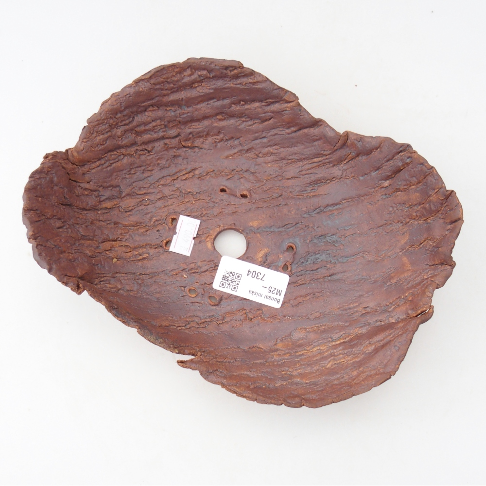 Coquille en céramique 22 x 18,5 x 6,5 cm , couleur marron