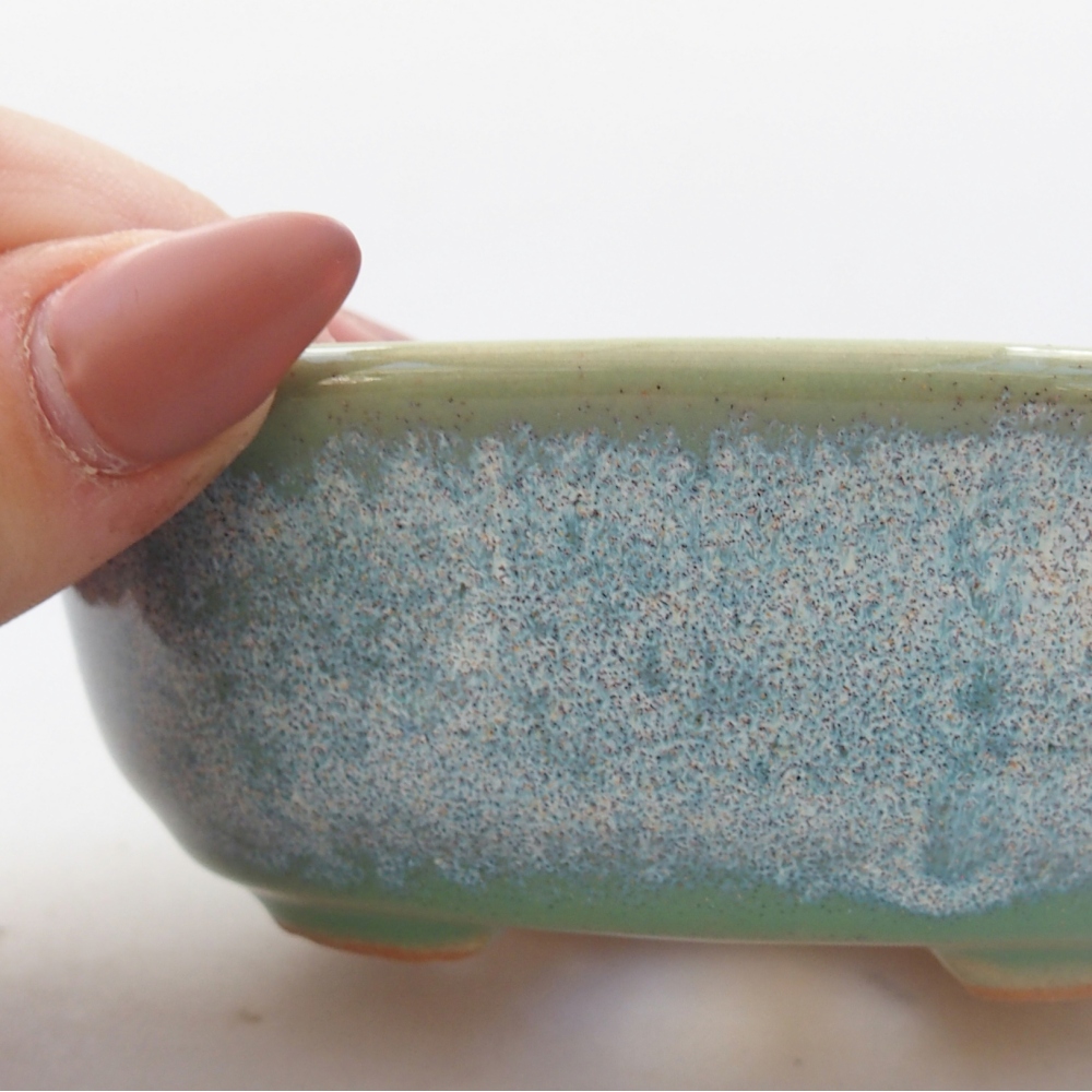 Bol à bonsaï en céramique 11 x 9 x 4 cm, vert
