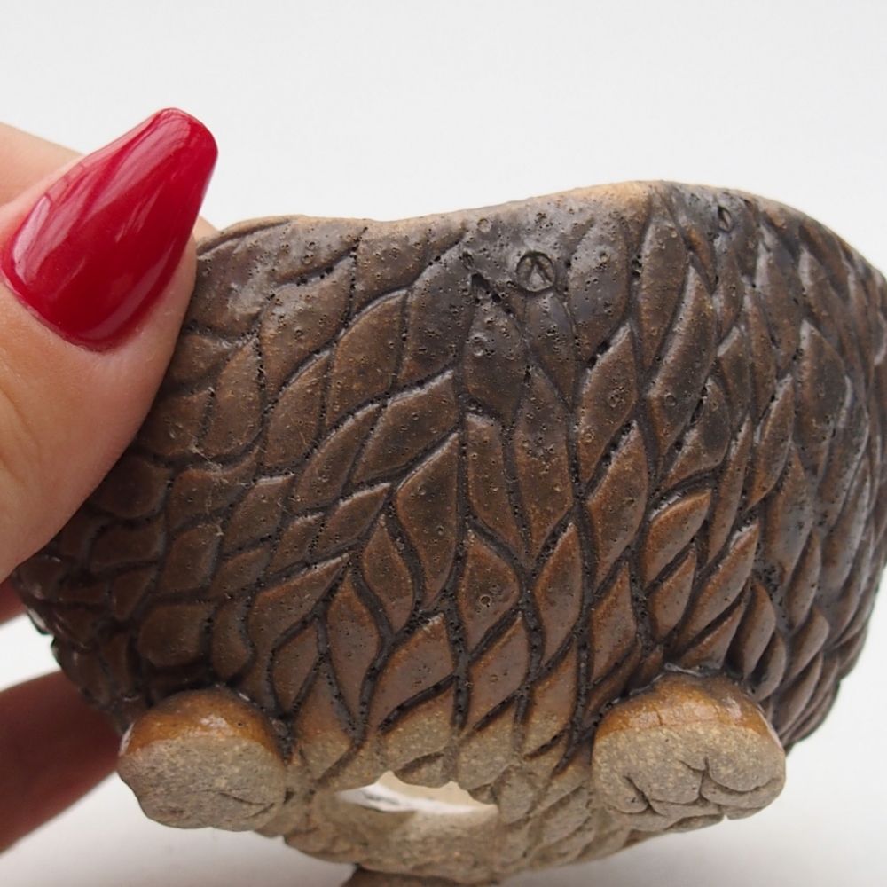 Coquille en céramique 8,5 x 8,5 x 7 cm , couleur marron