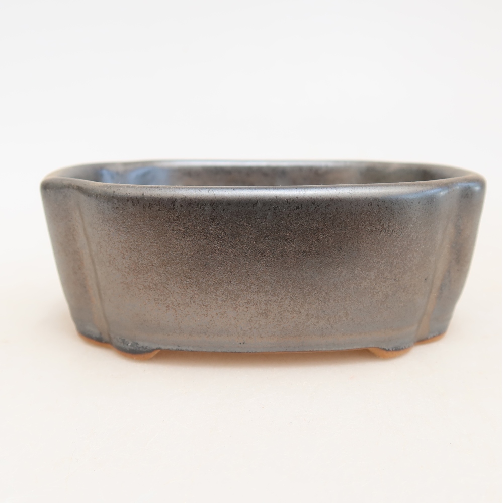 Pot à bonsaï en céramique 10,5 x 8 x 4 cm, couleur métallique