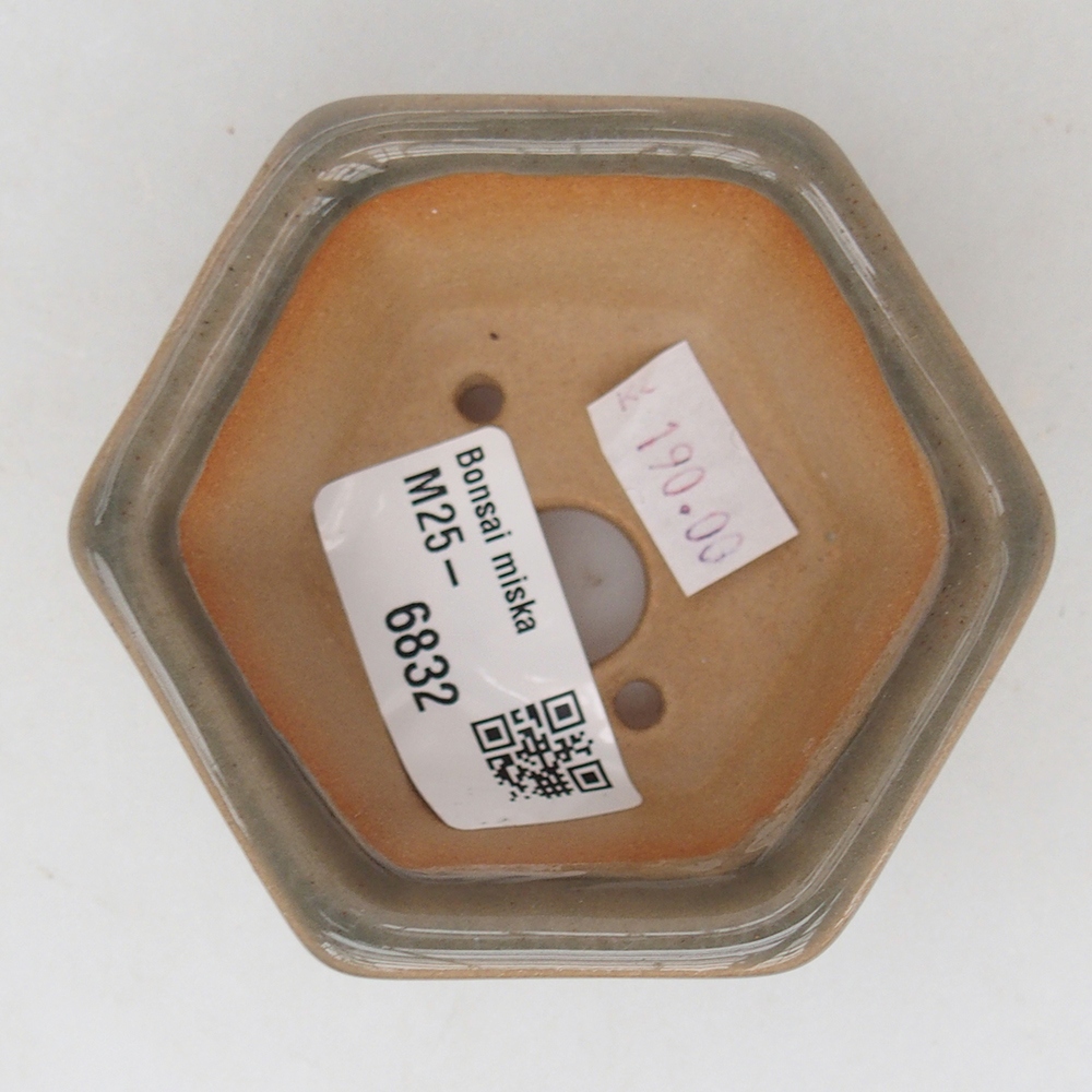 Bol à bonsaï en céramique 7,5 x 7 x 4 cm, gris
